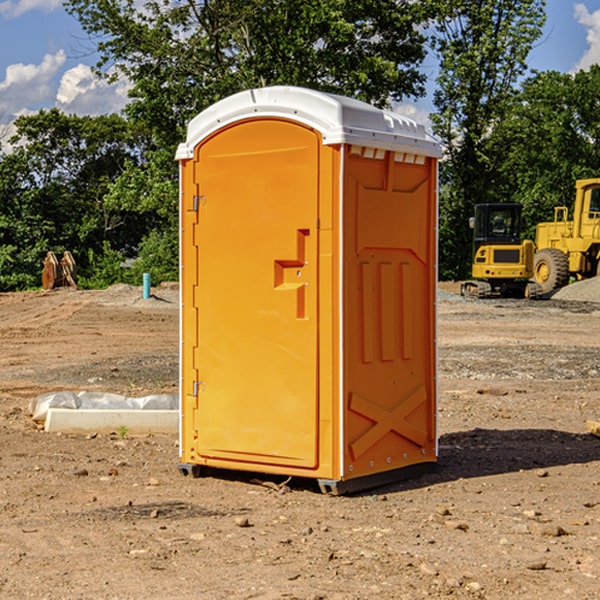 how often are the portable restrooms cleaned and serviced during a rental period in Long Beach MD